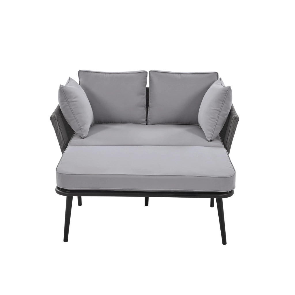 Divano da Giardino con Cuscini ¨C MINIMAL ¨C Grigio, Set Salotto Esterno