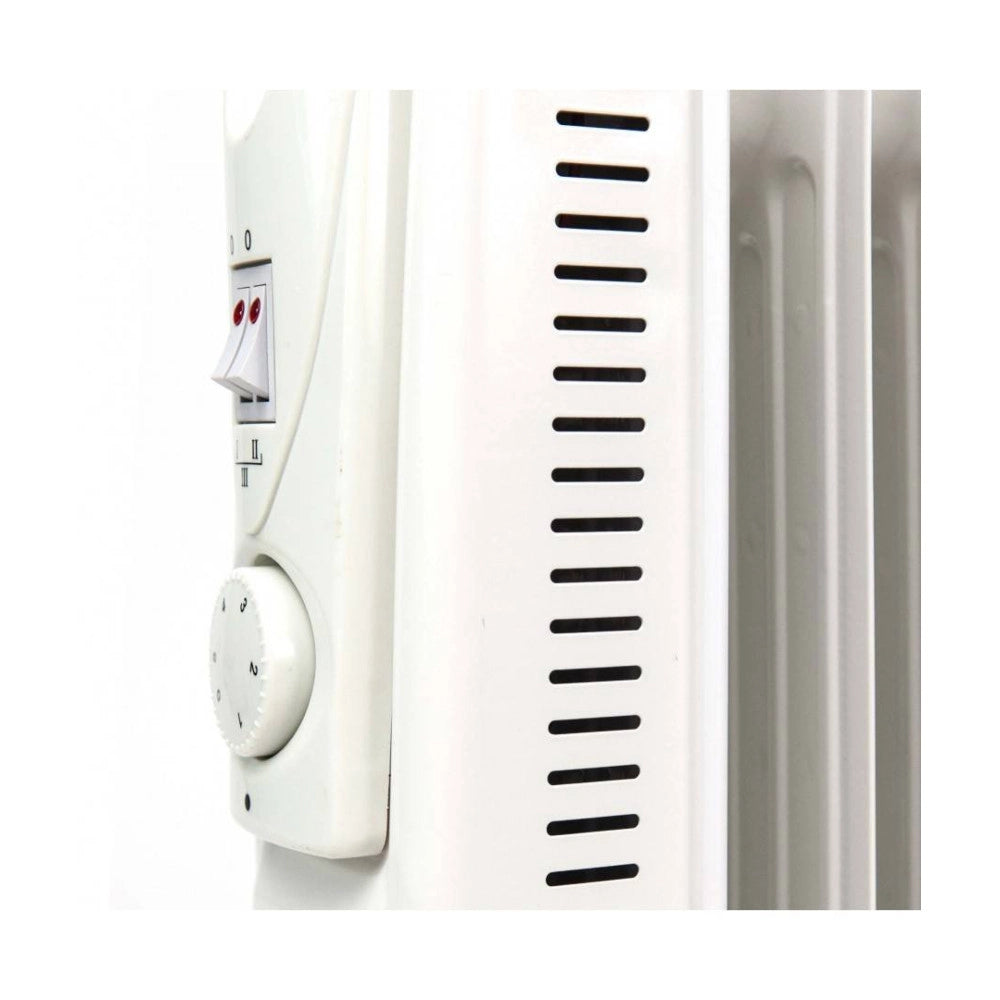 Trade Shop - Radiatore Elettrico Ad Olio 9 Elementi Con Rotelle Da 2000w Basso Consumo Stufa -