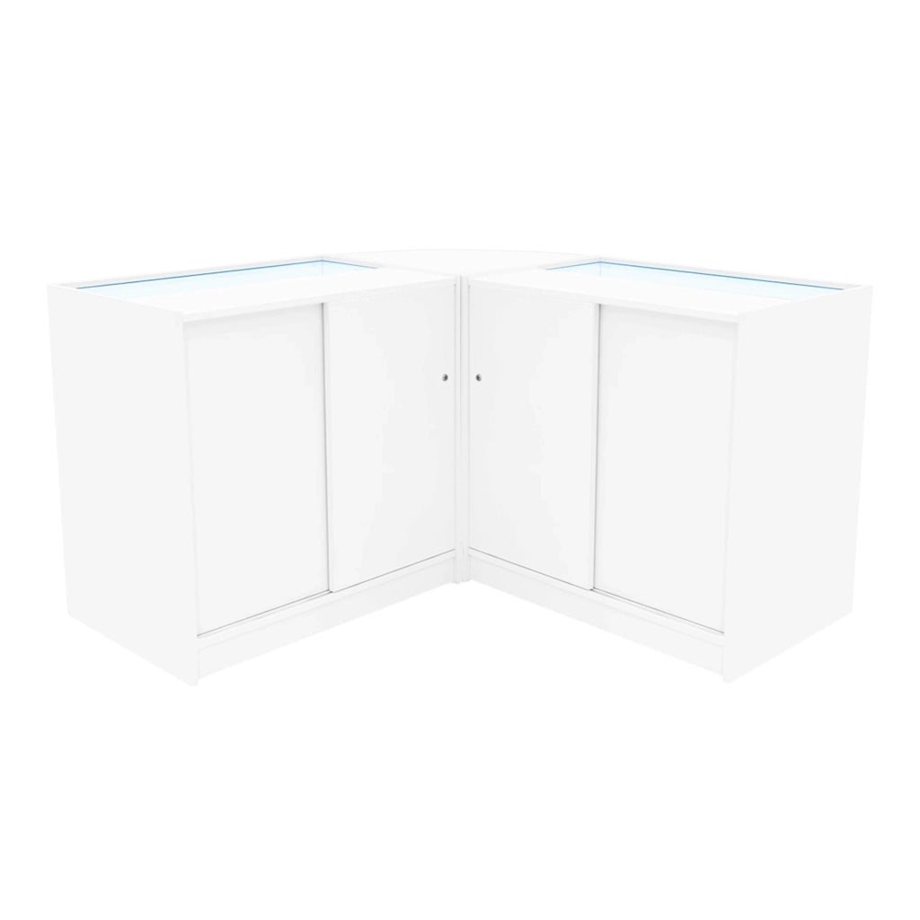 Set Banconi Bianco Triton LED K900 B900 CM60 con Serratura e Ripiani