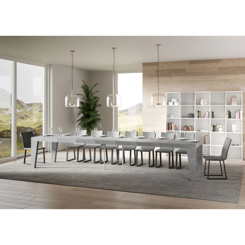 Tavolo allungabile 140/400x90 cm Naxy Premium - Cemento