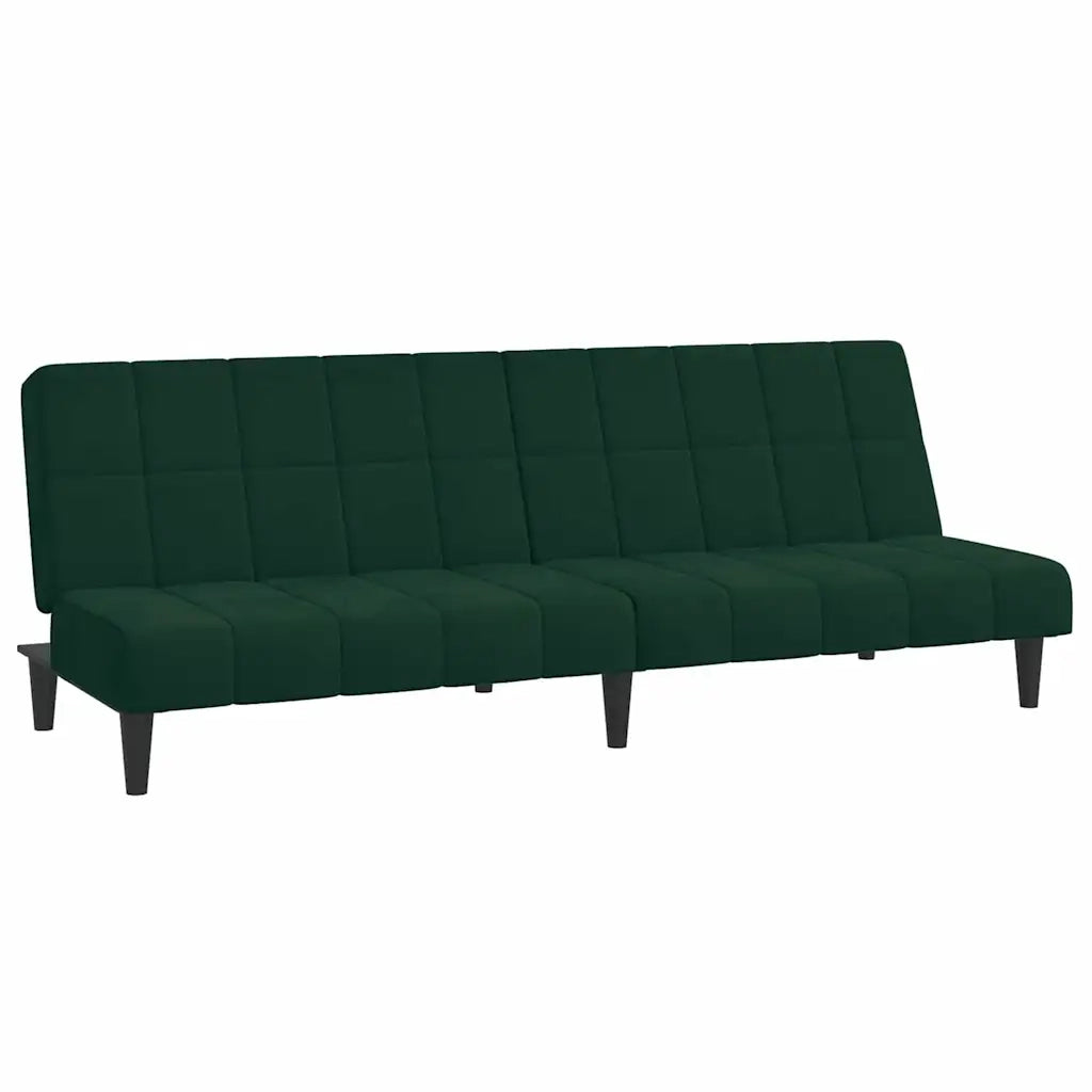 Divano Letto a 2 Posti-Sofa Letto 2 Posti-Daybed Verde Scuro in Velluto 587836