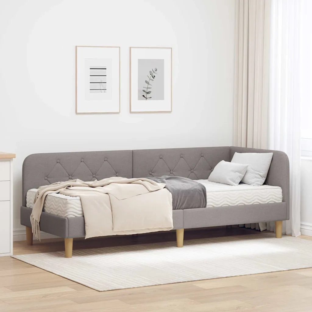 Cornice del letto ad angolo Talpa 80 x 200 cm Tessuto