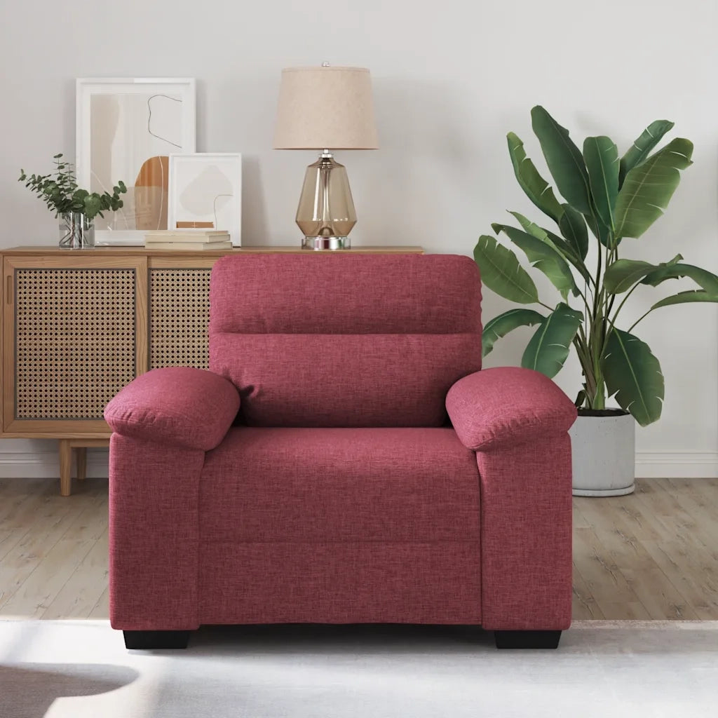 Poltrona Rosso Vino 100x81x84 cm in Tessuto 4105290