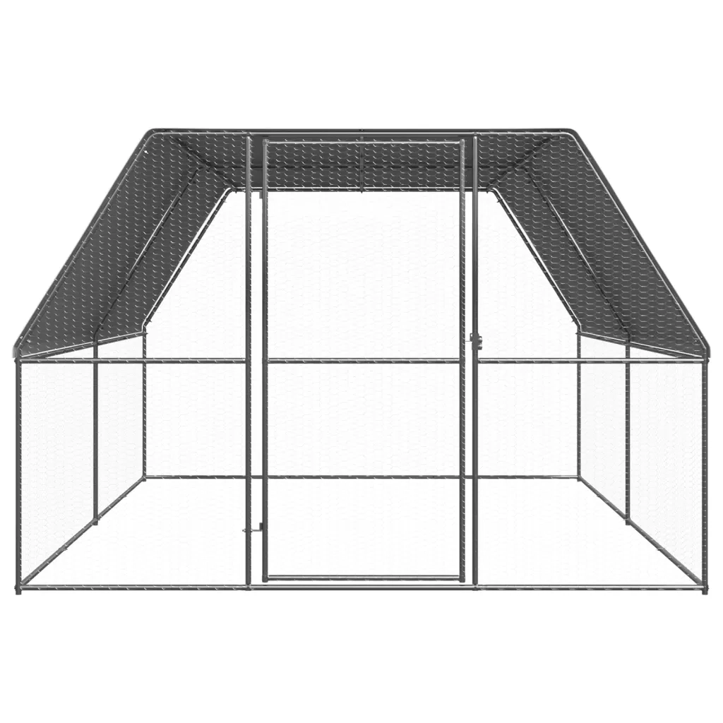 Gabbia per Polli da Esterno 3x4x2 m in Acciaio Zincato 3154376