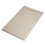 Piatto doccia in marmoresina crema effetto pietra cemento vincent, misura 70x150