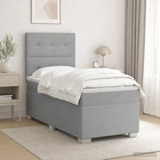 Letto box spring con materasso Grigio Chiaro 80 x 200 cm 3453276