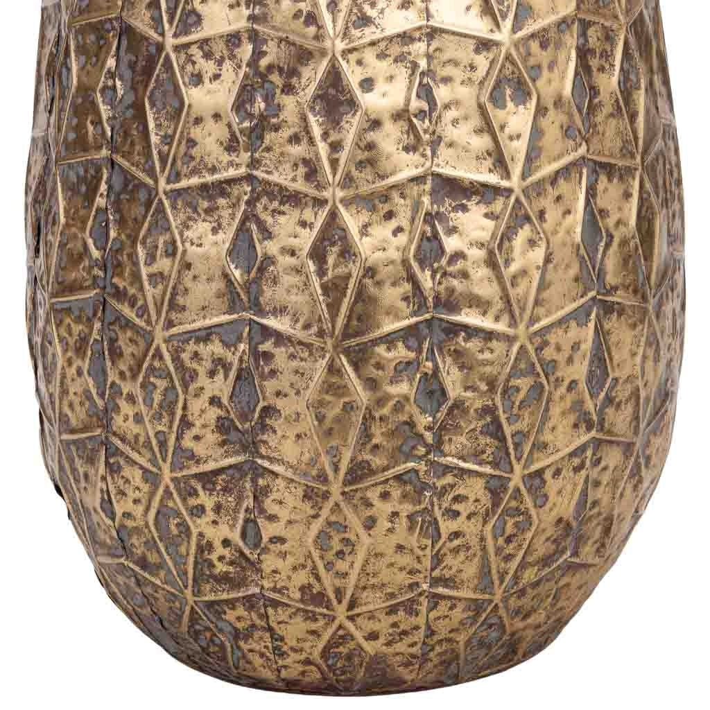 Vaso in metallo dorato 32,5x32,5x62,5 cm (altezza)