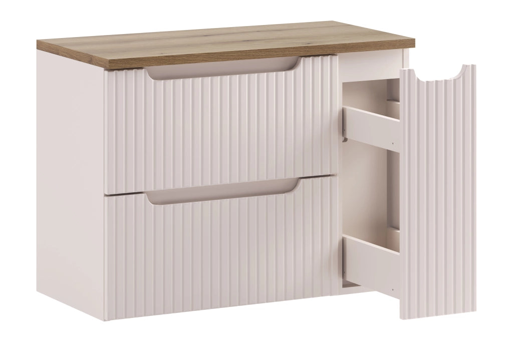 Set mobili bagno 80 cm con piano e mobile cargo Nova Cashmere 80 cm