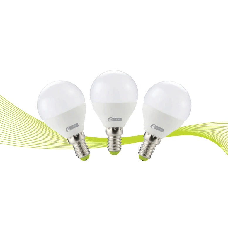 TRIPACK LAMPADA LED SFERA P45 E14 5W 4000K 450LM