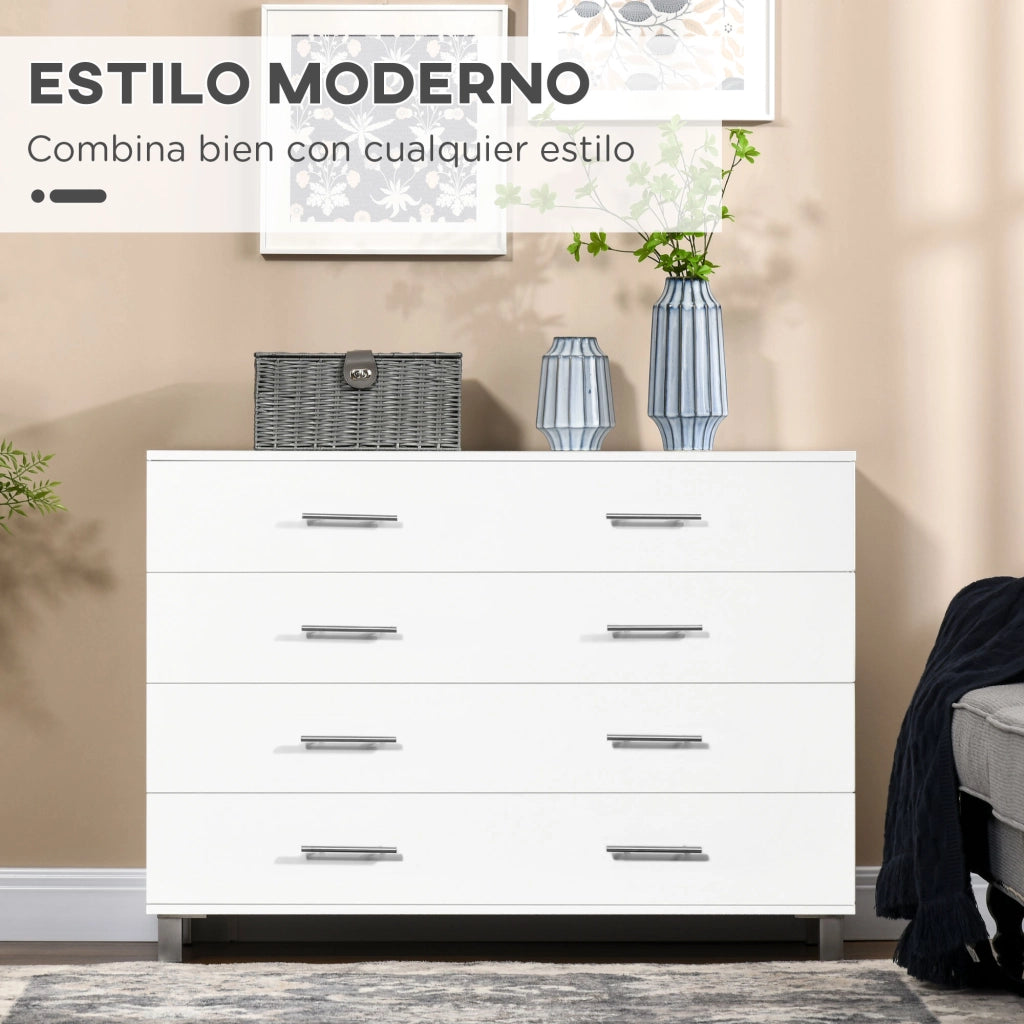 Cassettiera Moderna ¨C Minimal ¨C Bianco 112x38x81