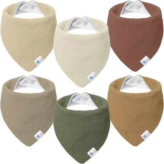 Set di Cuscini Angolari per Bambini - Halscerchie di Mousseline per Ragazzi e Ragazze (Set da 6)