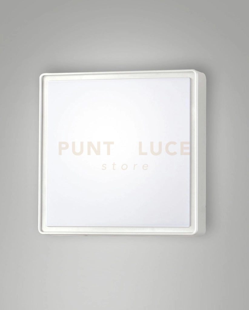 OBAN PLAFONIERA BIANCA 1 LUCE ATTACCO E27 L.24X24CM