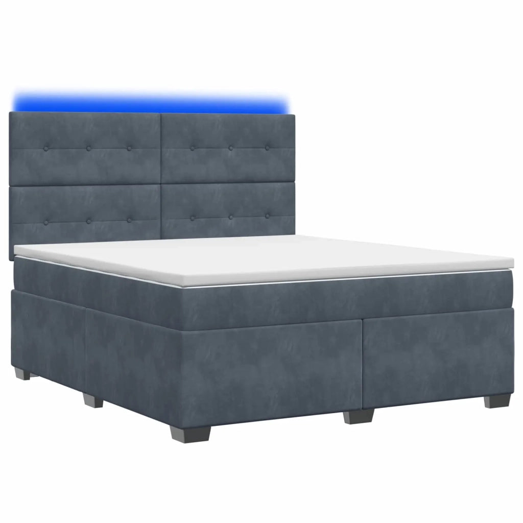 Letto box spring con materasso Grigio Scuro 180 x 200 cm 3455157