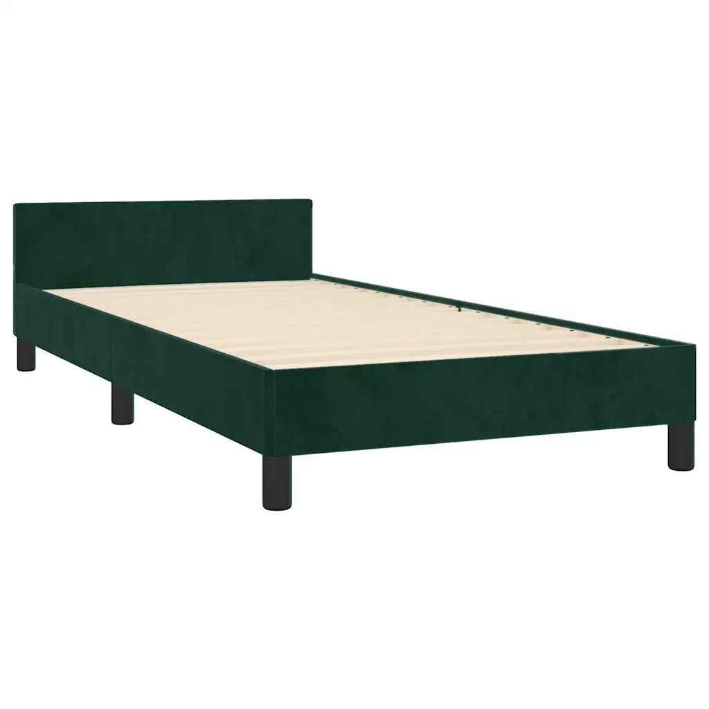 Giroletto senza Materasso-Struttura Letto Verde Scuro 80x200 cm in Velluto 772913