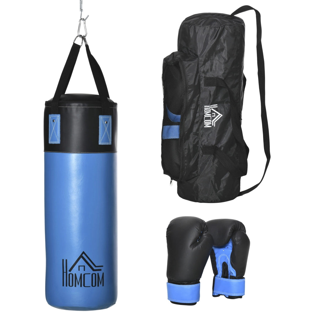 Set Sacco da Boxe con Guantoni ¨C Minimal ¨C Blu
