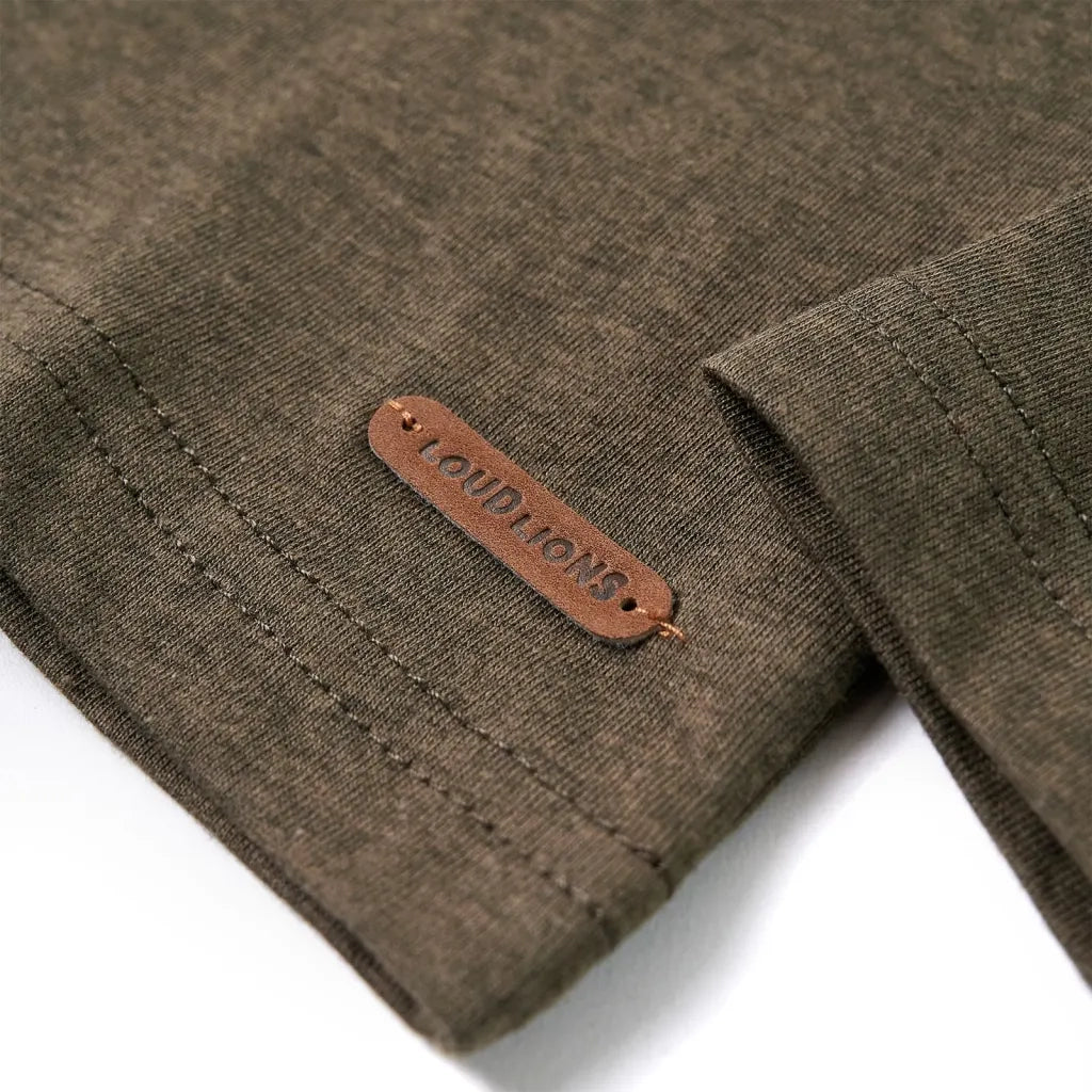 Maglietta per Bambini Maniche Lunghe Cachi M¨¦lange 116