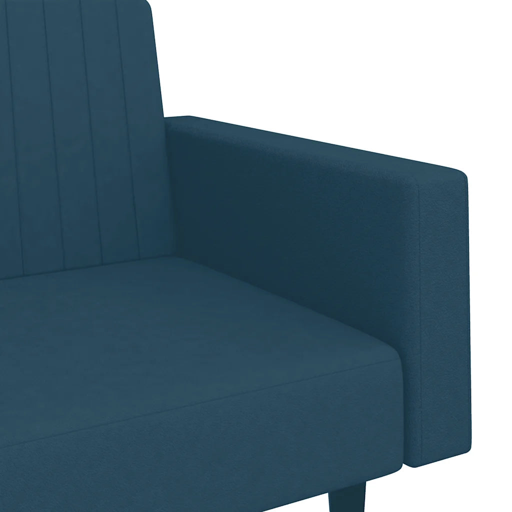 Divano Letto a 2 Posti-Sofa Letto 2 Posti-Daybed Blu in Velluto 190202