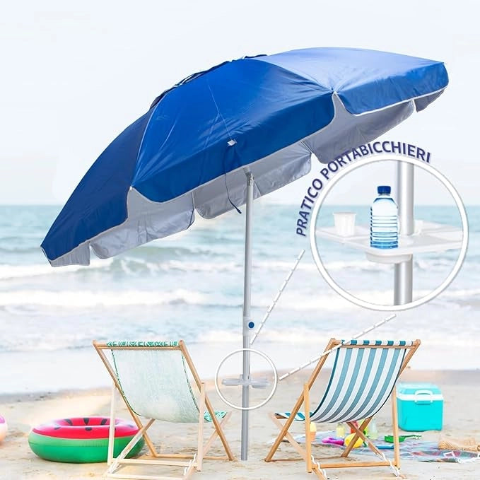 OMBRELLONE SPIAGGIA MAIORI CM.240 C/FOD.