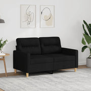 Divano a 2 Posti-Sofa 2 Posti Nero 120 cm in Tessuto 137536