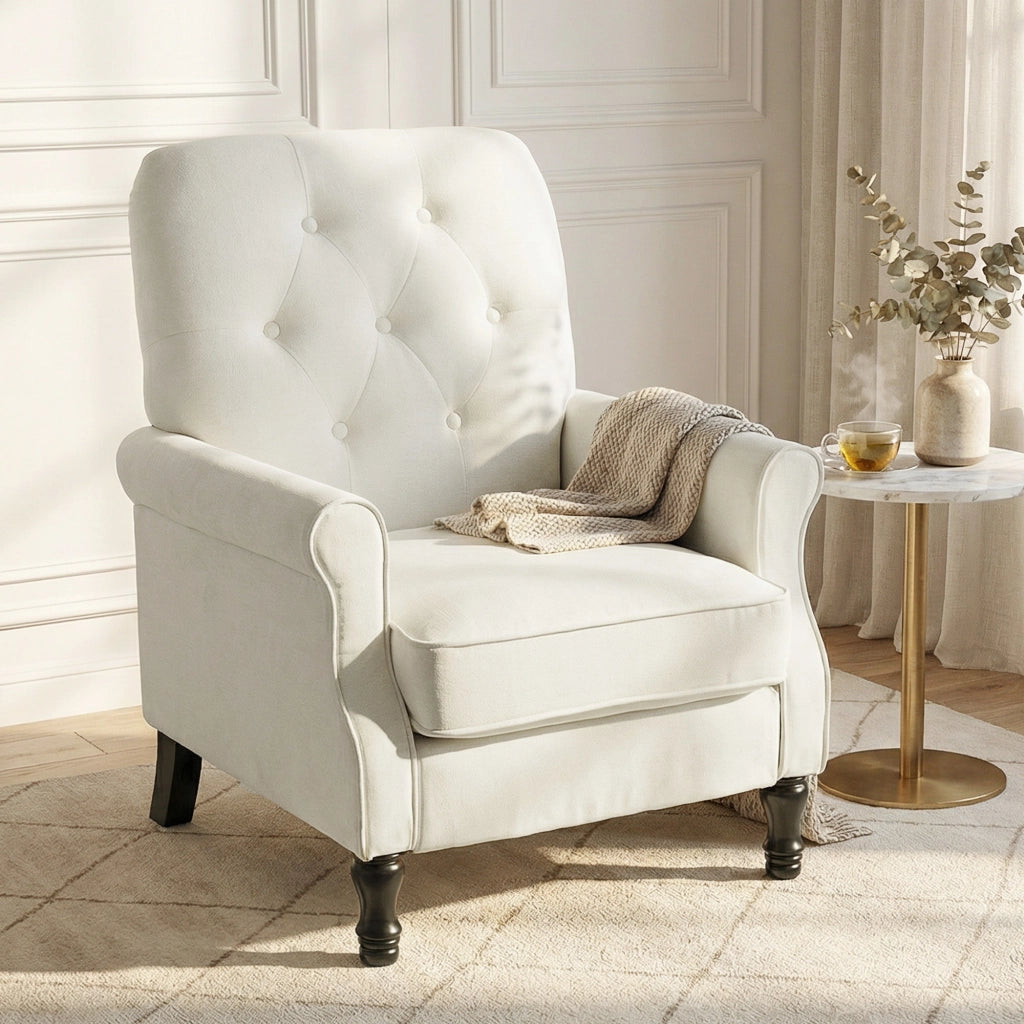 Poltrona ¨C zephmum ¨C crema, lino, 69x75x90