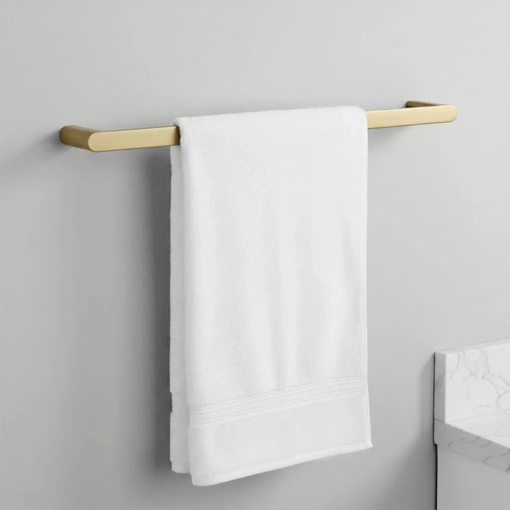 Set Accessori Da Bagno Mati Brush Gold 4 Pezzi