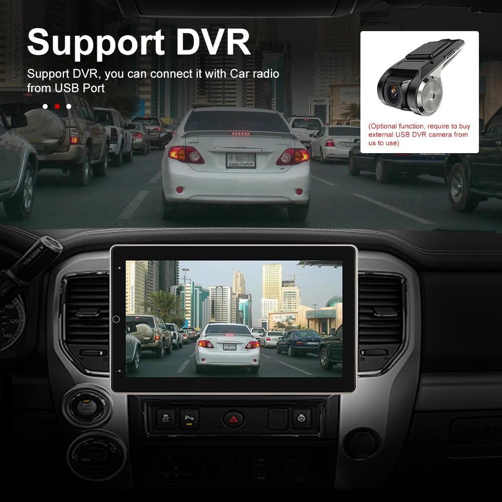 Trade Shop - Autoradio Girevole Android 10" Radio Mp5 Player Bluetooth Wifi Gps Mirror Link -