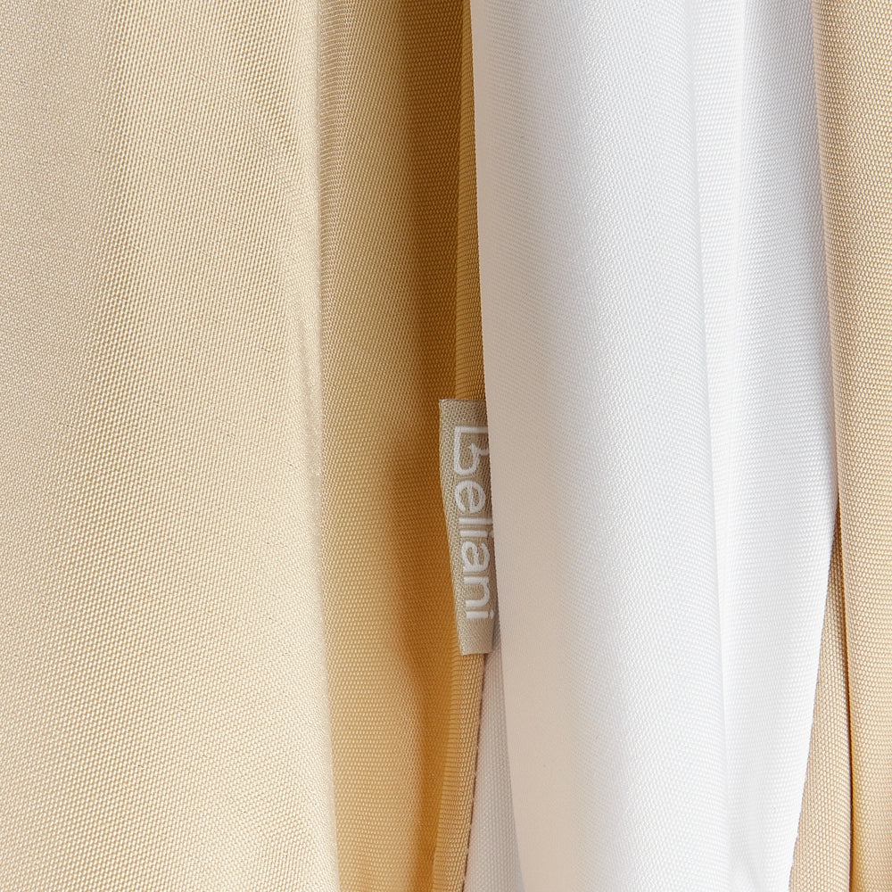 Ombrellone da giardino in tessuto poliestere blu con palo in alluminio beige e bianco ⌀ 245 cm Elegante e moderno