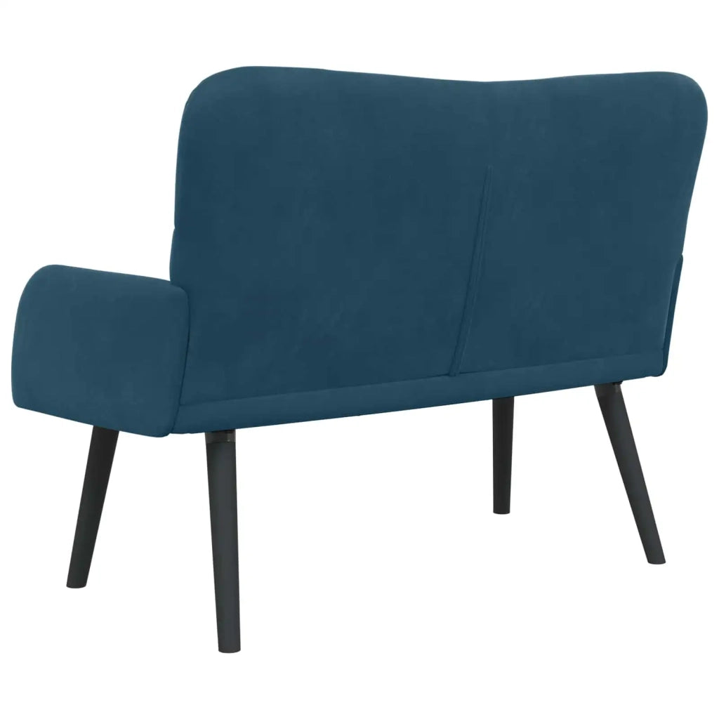 Sofa a Due Posti Blu 115 x 61 x 87 cm Velluto 42028948