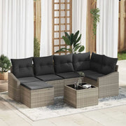 Set di divani con cuscino 7 pcs Grigio chiaro polyrattan 3346802