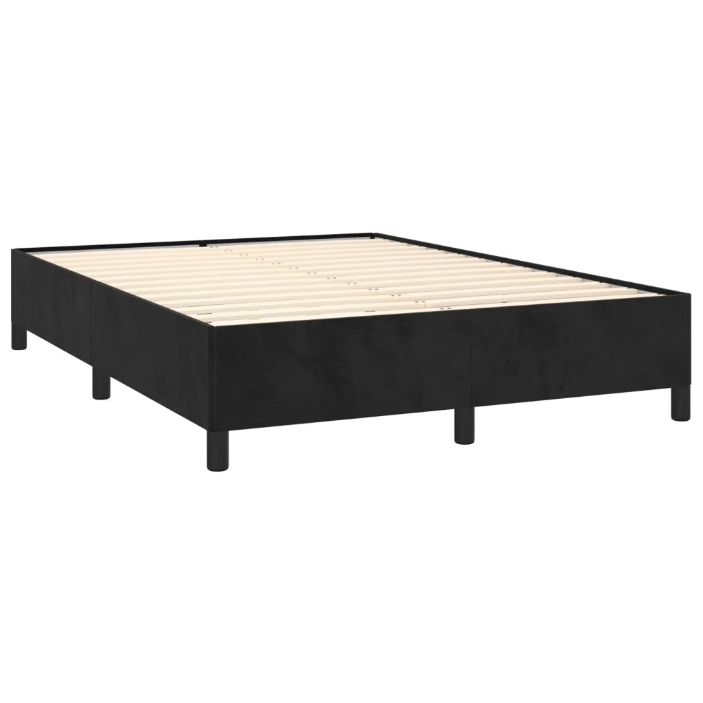 Giroletto senza Materasso Nero 140x200 cm in Velluto 347326