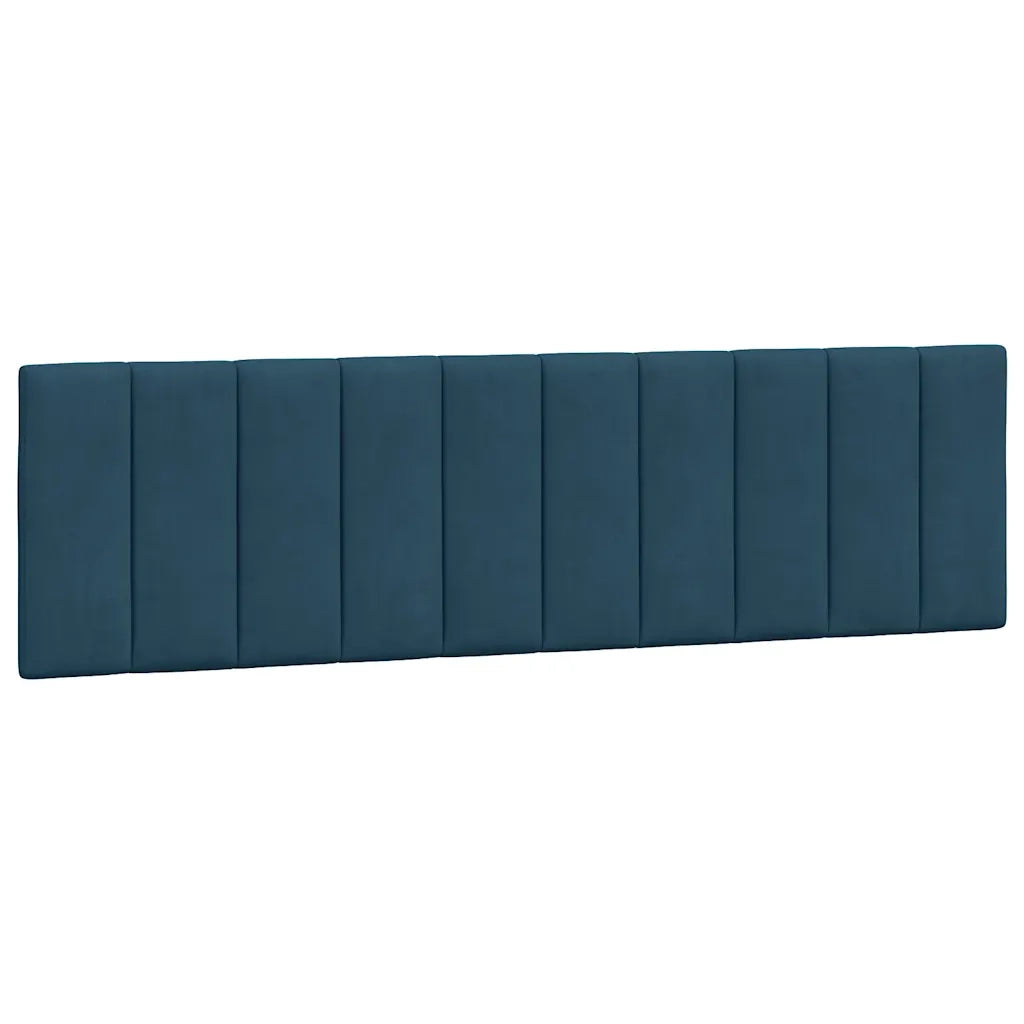 Letto con Materasso Hanko Blu 180x200 cm in Velluto