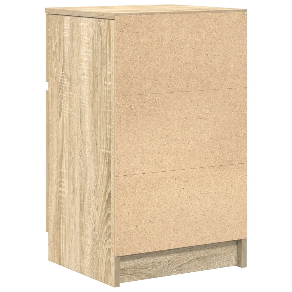 Set di 2 Comodini | Armadio da Notte | Mobiletto da notte Rovere Sonoma 39x35x65 cm in Legno Multistrato