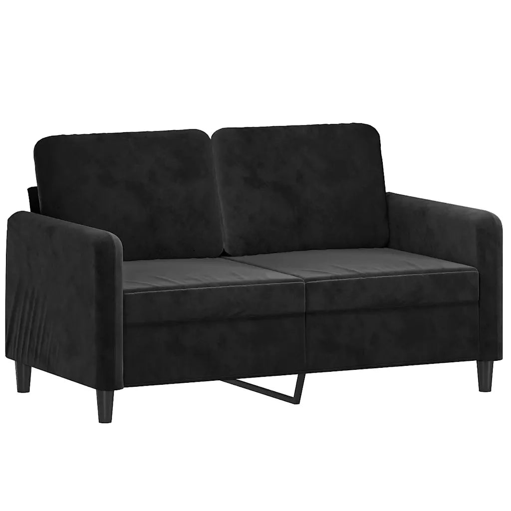 Divano a 2 Posti-Sofa 2 Posti Nero 120 cm in Velluto 380815