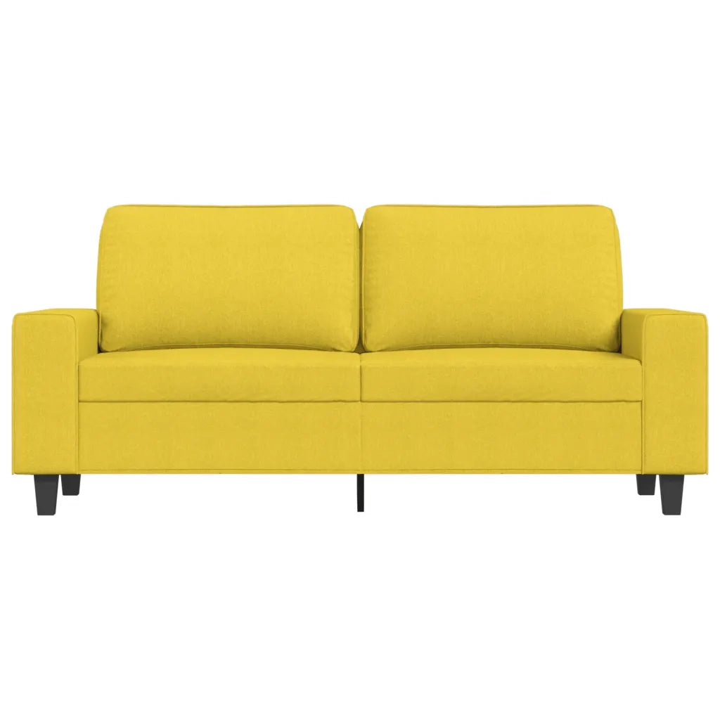 Divano a 2 Posti-Sofa 2 Posti Giallo Chiaro 140 cm in Tessuto 376386