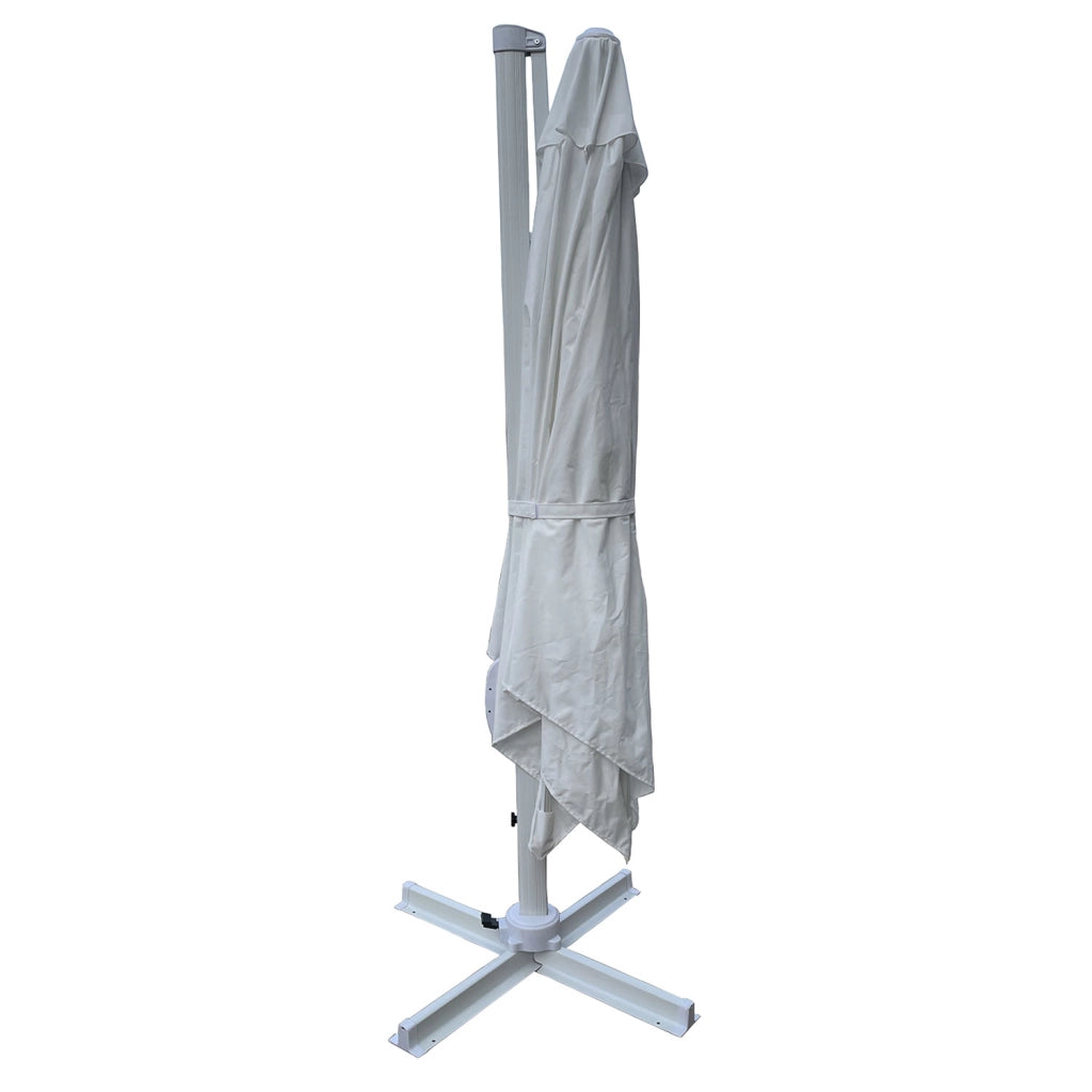 Ombrellone offset MOLOKAI rettangolare 3x4m bianco + copertura