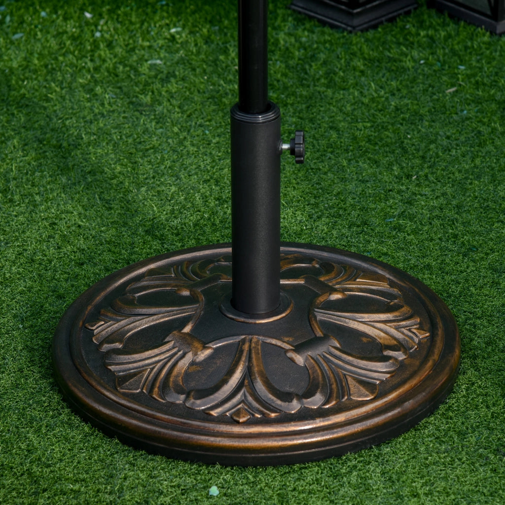 Base per Ombrellone Rotonda ¨C Xylo ¨C Plastica Bronzo ?48x34cm 13kg