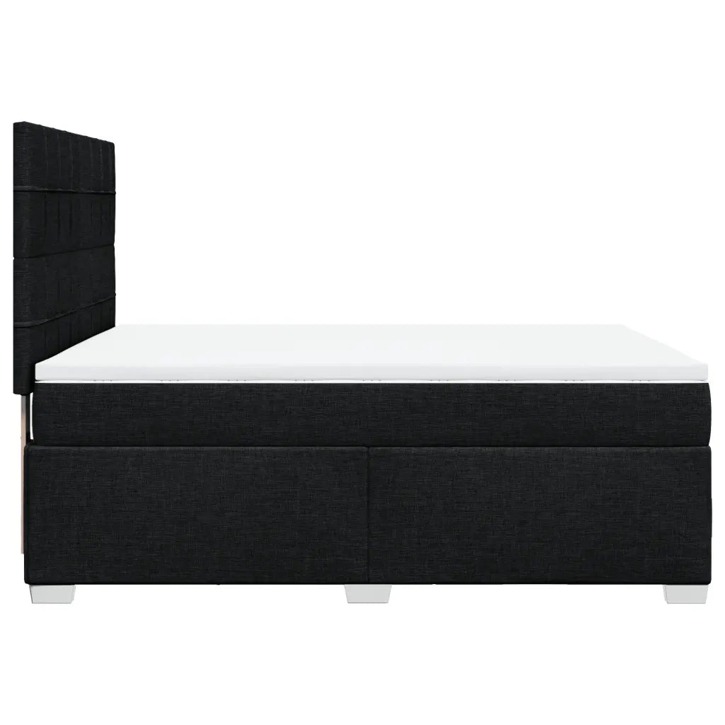 Giroletto a Molle con Materasso Nero 140x200 cm in Tessuto 3290513