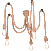 Lampada a sospensione Rope ragno 5xE27 corda Polux