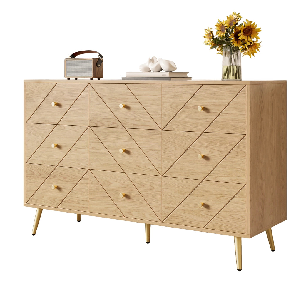 Chest 9 cassetti moderno - Zephmum- Gambe in ferro, robusto, elegante