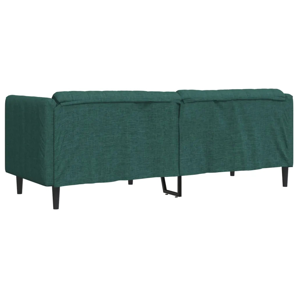 Divano a 3 Posti-Sofa 3 Posti Verde Scuro in Tessuto