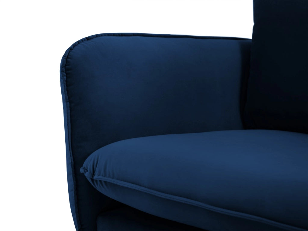 Cosmopolitan Design - Poltrona "Vienna" in velluto blu reale 