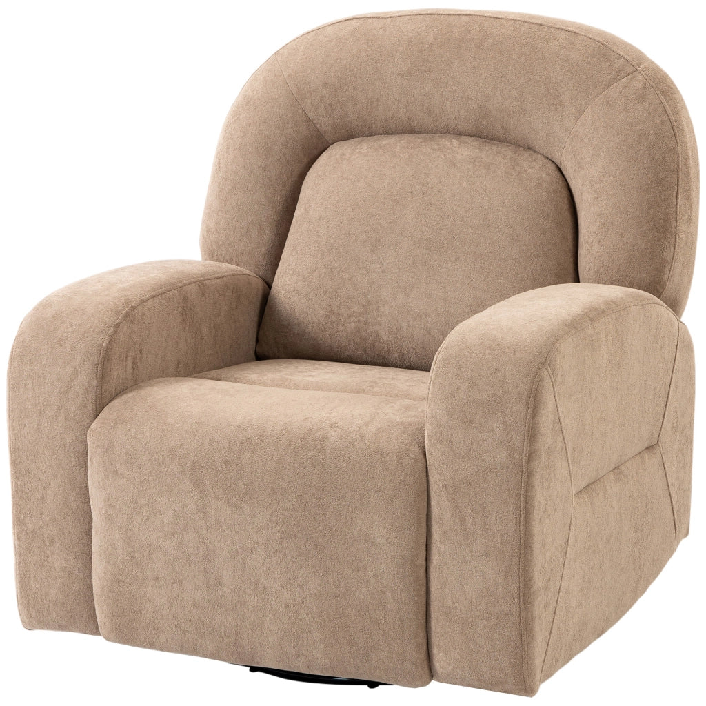 Poltrona girevole relax ¨C Xylo ¨C Tessuto velluto khaki