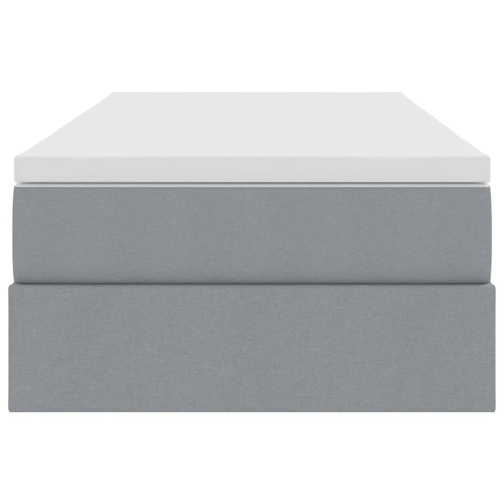 Letto con contenitore e materasso Grigio chiaro 100 x 200 cm 3370206