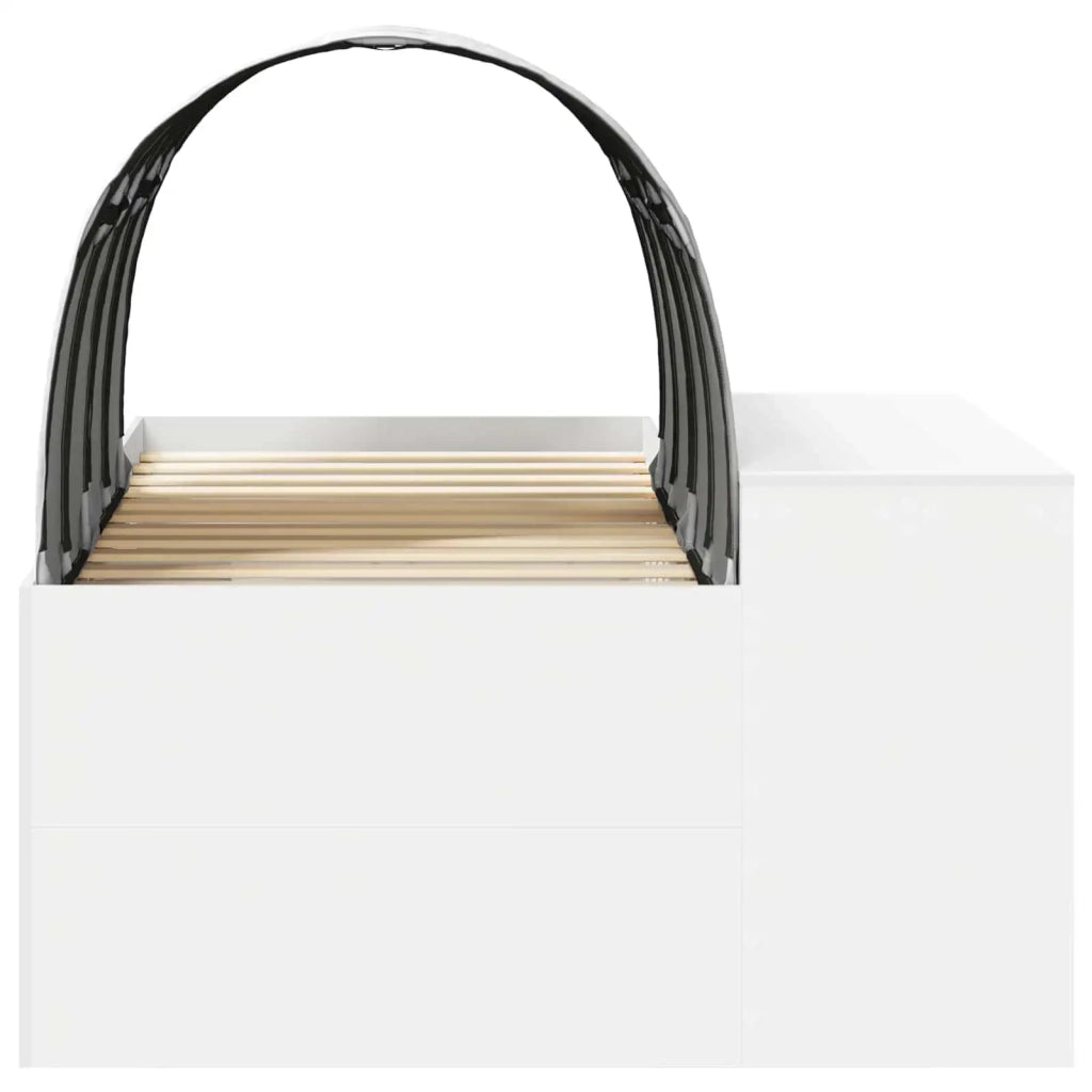 Letto alto per bambini con scrivania Bianco 3423683