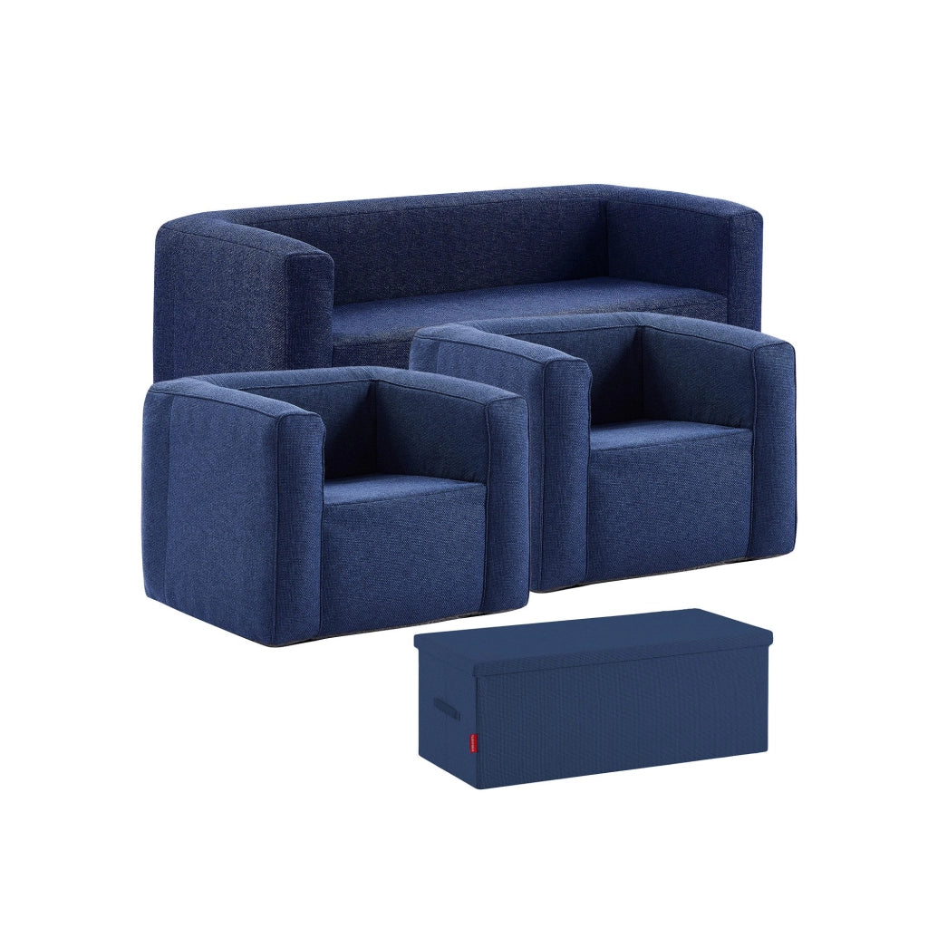 Salotto gonfiabile 5 posti - Terracotta - Interno ed esterno - Blu