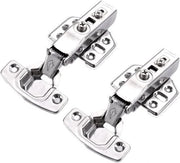 Charniere per armadi – per armadi con pannello porta non che copra il pannello laterale – 2-pack, argento