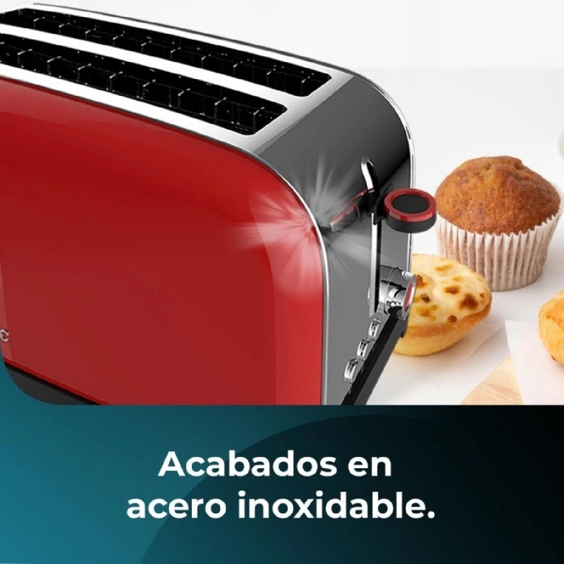 CECOTEC 04842 - Tostapane Toastin' time 1500 Red Lite