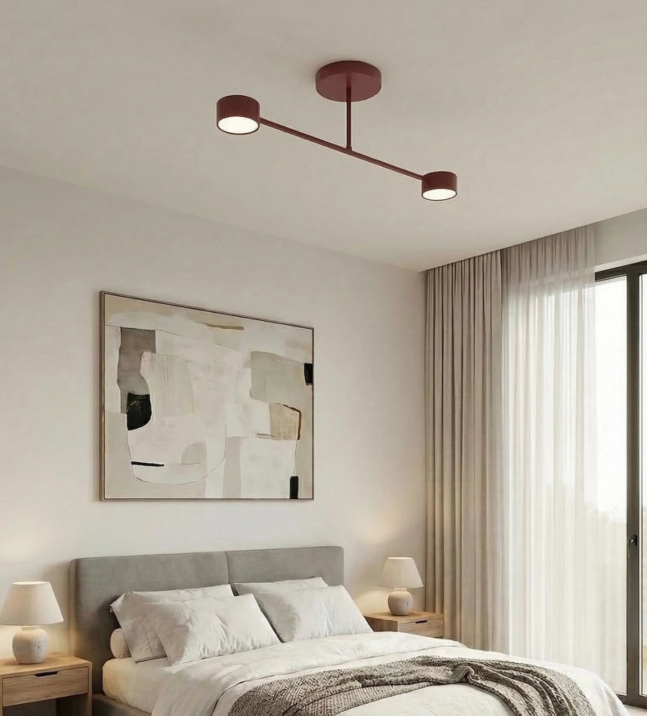 Plafoniera moderna HALO bordeaux 2xGX53 Emibig