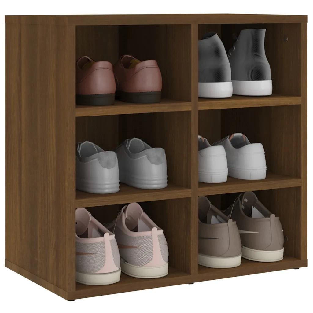 Scarpiera-Scaffale per scarpe Rovere Marrone 52,5x30x50 cm