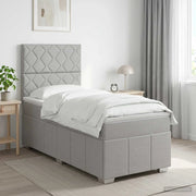 Letto box spring con materasso Grigio Chiaro 100 x 200 cm 3454078